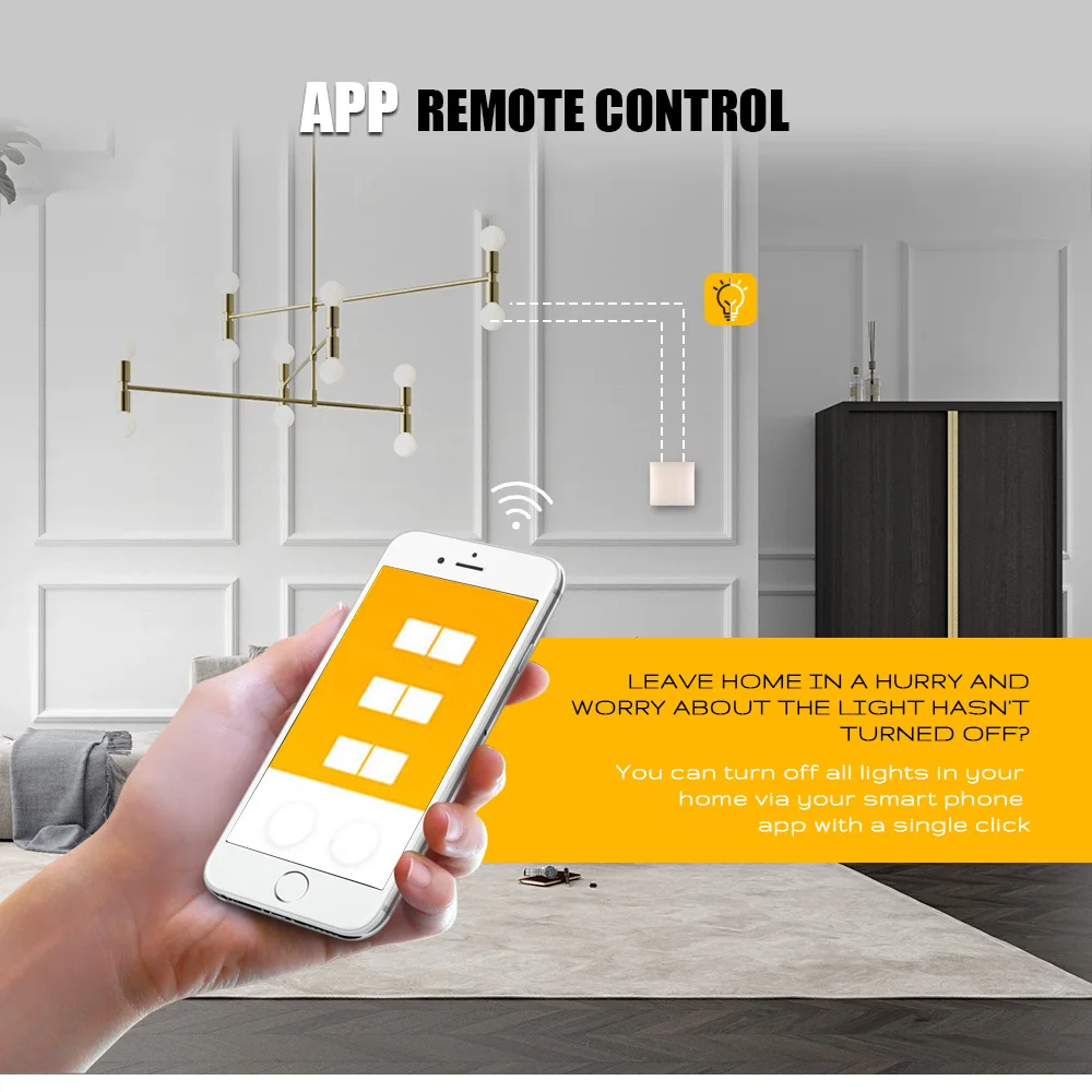 Умный беспроводной настенный выключатель AQara работает с приложением для умного