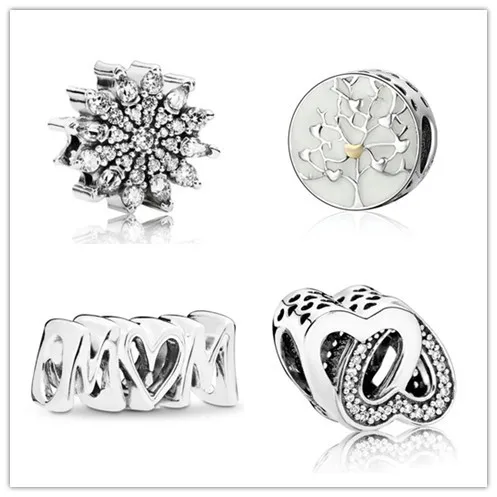 

Authentic 925 Sterling Silver Bead Charm Mum Script Beads Fit fashion Women Bracelet & Bangle Necklace Diy Jewelry