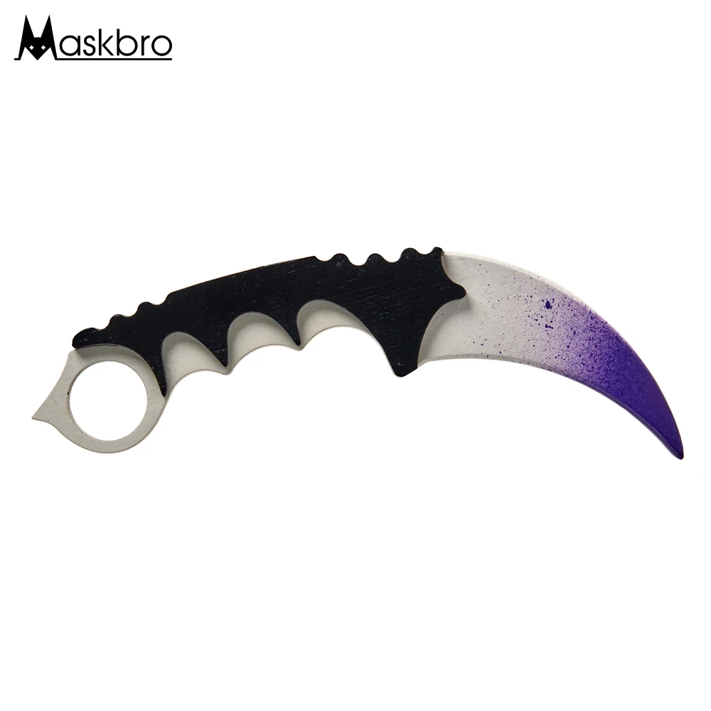 Керамбит Maskbro One Color Снежный градиент Фиолетовый (сувенир из дерева) MASKME|Игровые