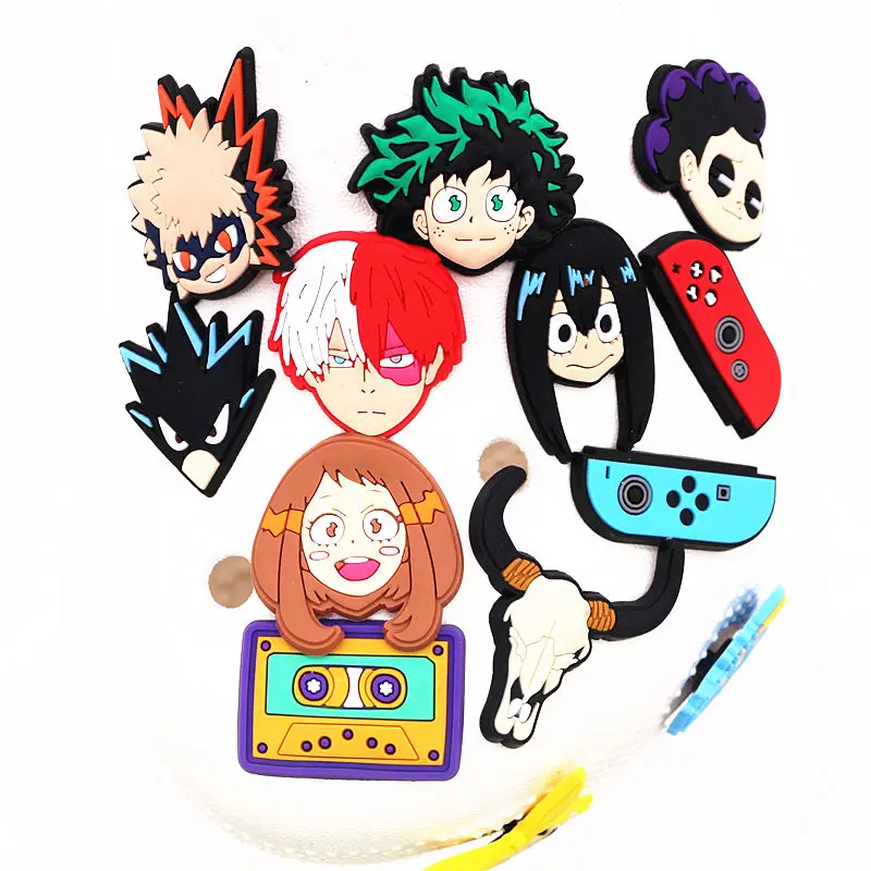 Novelty Cartoon Game Shoe Charms Accessories Comic Portrait PVC Shoe Decoration Designer for Croc Jibz Kids X-mas Party Gifts