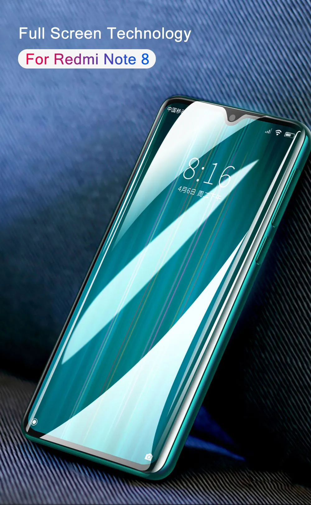 2 шт стекло для Xiaomi Redmi Note 8 Pro закаленное стекло полное покрытие клеевая Защитная пленка для экрана для Redmi Note 8 Pro Global glass