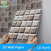 3d wall paper marble brick peel and self adhesive wall stickers waterproof diy kitchen bathroom home wall stick pvc tiles panel
