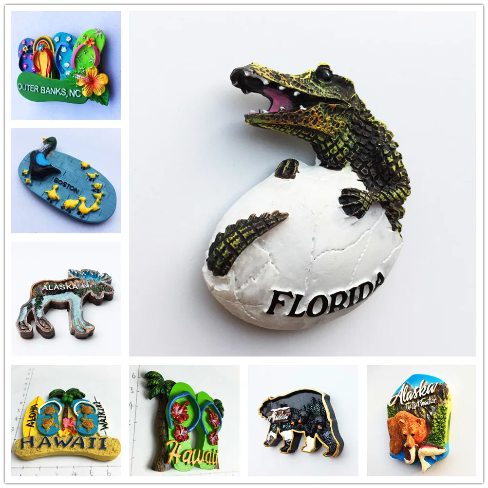 

New York USA 3D Fridge Magnets Tourism Souvenir Refrigerator Magnetic Sticker Collection Handicraft Gift