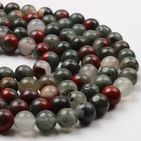 natural stone beads round smooth loose beads for diy jewelry making bracelet natural african bloodstone beads