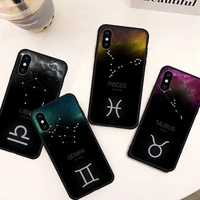 12 zodiac sign stars pattern phone case for iphone 12 11 13 7 8 6 s plus x xs xr pro max mini