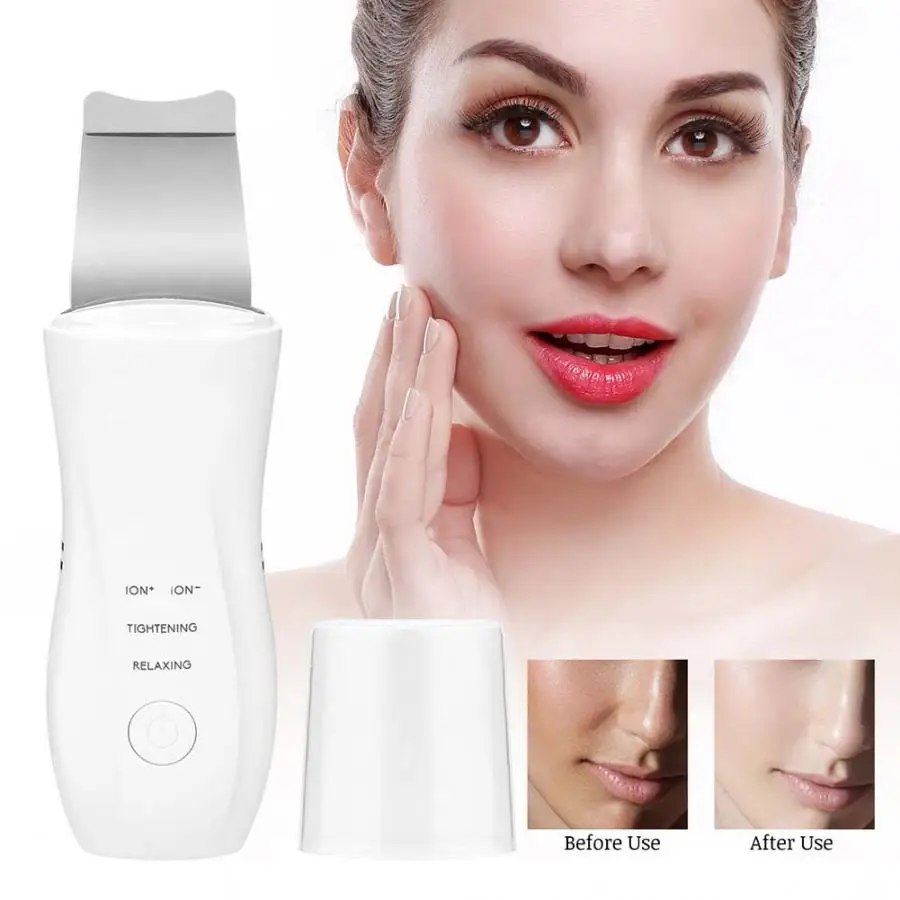 Новый перезаряжаемый ультразвуковой скраб для кожи лица чистка пилинг Вибрация