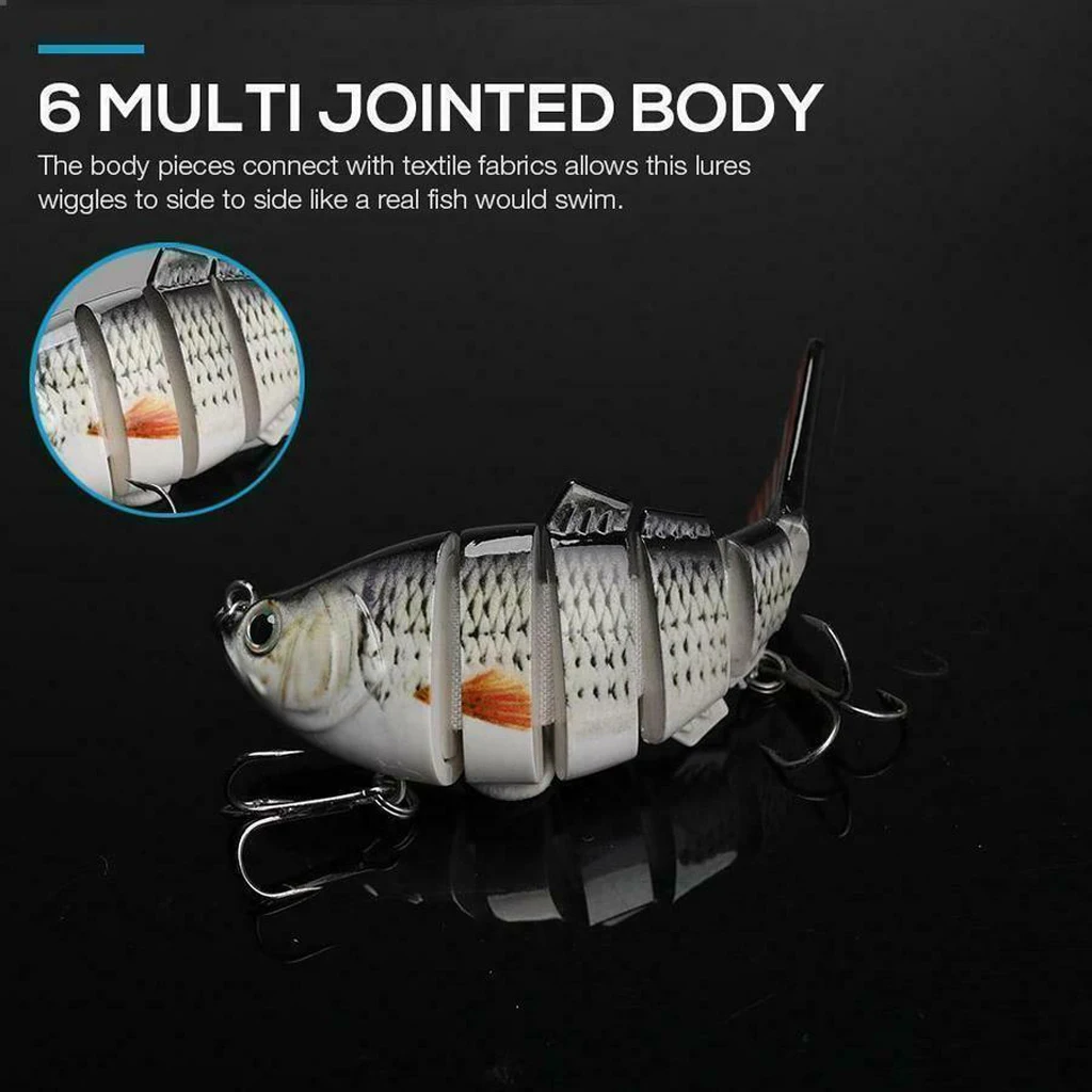 

5 Pcs Artificial Bionic Fish Baits Artificial Plastic Bait Bionic 3D Eyes Lures Great Fishing Kits Sets