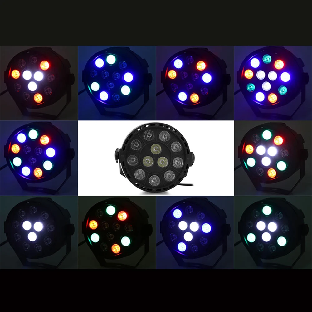 Aimkeeg 12x 3W RGBW светодиодный сценический светильник с DMX512 Par Светильник для диско шар DJ барный проектор вечерние машины украшения