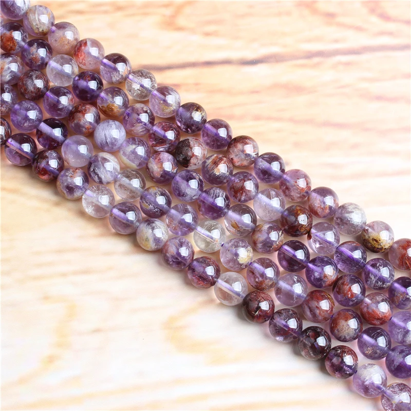 

4/6/8/10/12mm Natural Stone Beads Matte Lava Purple specter Loose Stone Round Beads For DIY Jewelry Bracelet Necklace Make