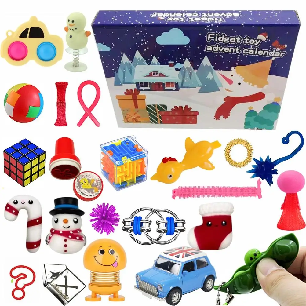 Фиджет-игрушка с обратным отсчетом на 24 дня календарь календарем набор