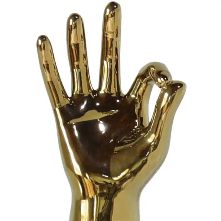 

Nordic Gold-plated Creative Finger Arrangement Home Decoration Bar Coffee Shop Model Room Soft Decorative Desktop Arrangement