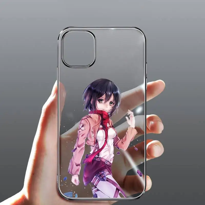 

Anime Japanese attack on Titan Phone Case Transparent for iPhone Samsung 11 12 6 7 8 9 30 Pro X Max XR Plus lite