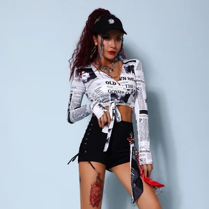 Сексуальный джазовый танцевальный костюм, способный преодолевать Броды для взрослых в стиле хип-хоп сценические костюмы DJ DS костюмы для танцев, туфли для танцев на шесте одежда E-одежда для девочек DL6946