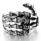 Винтажное мужское кольцо со скелетом и черепом, кольцо на костяшки пальцев, в стиле хип-хоп, мужское кольцо с лапой и костями, готическое кольцо вампира, подарок