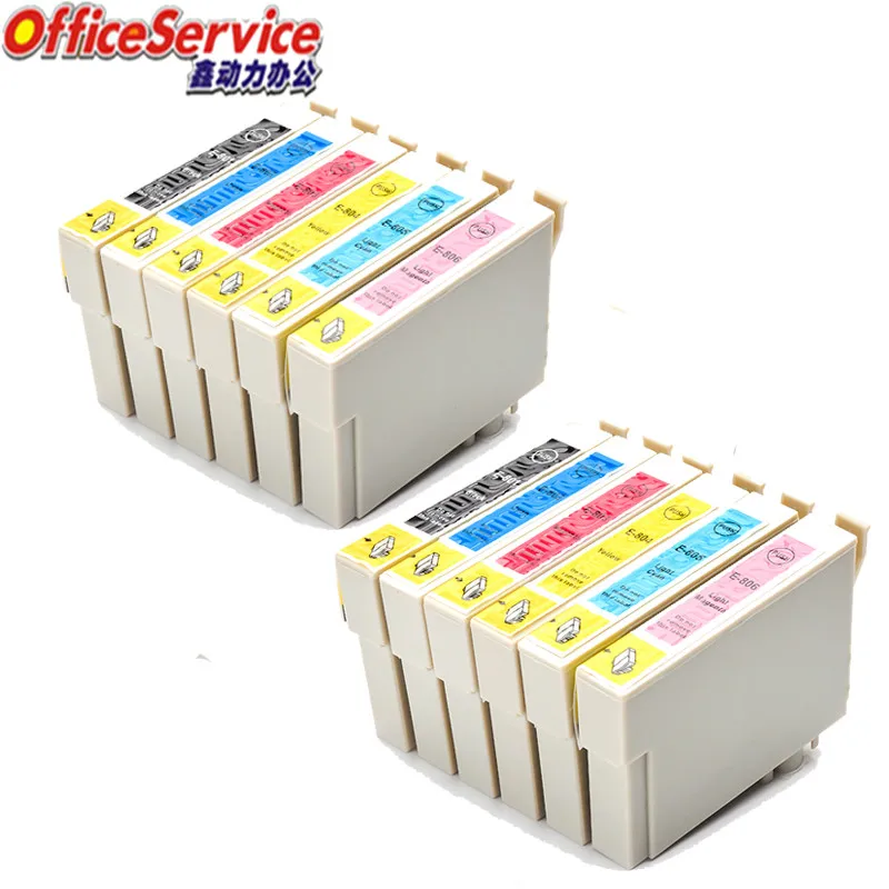 Совместимый чернильный картридж T0801 to T0806 для принтера Epson R265 R270 R285 R290 R360 RX560 TX659 PX650W