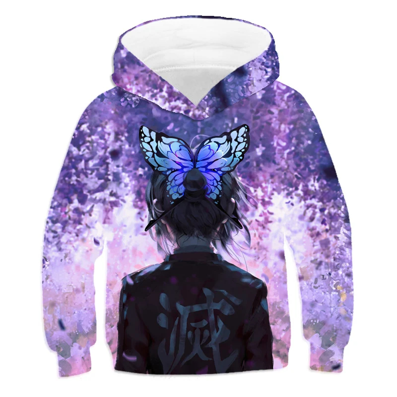 

Fall Demon Slayer Kimetsu No Yaiba Boys Girls 6 To 19 Years Hoodies Thin Polyester 3d Print Anime Unisex Harajuku Oversize