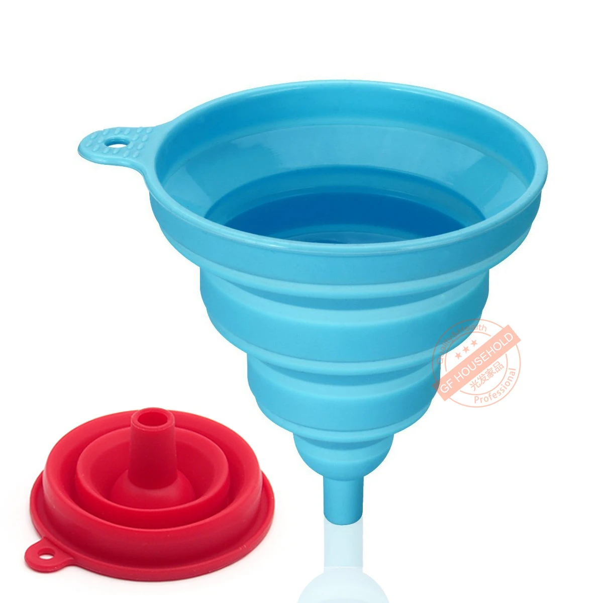 

2PCS Mini Quality Food Grade Silicone Gel Folding Funnel Folding Telescopic Long Neck Funnel Liquid Filling Kitchen Tools