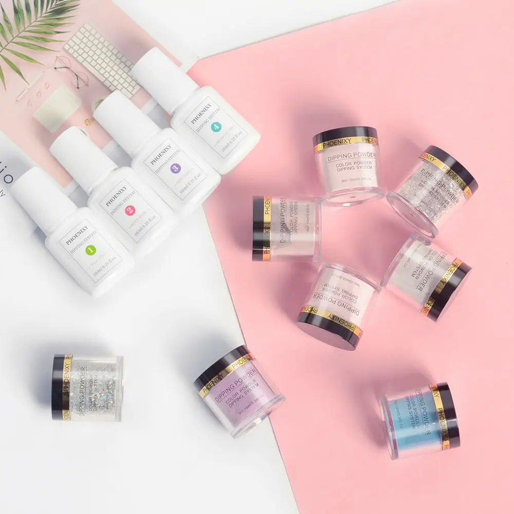 Голографическая пудра для ногтей маникюрный набор стартера порошка погружения