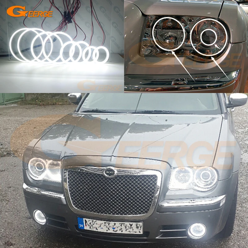 

Для Chrysler 300 C 300C 2004 2005 2007 2008 2009 2010 отличные Кольца 8 шт. супер яркие SMD led Ангельские Глазки Halo кольца Дневной светильник