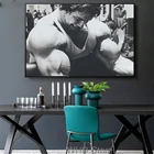 Классический постер Арнольда Шварценеггера, Картина на холсте, черно-белая спортивная Настенная картина для бодибилдинга и спортзала, украшение для дома