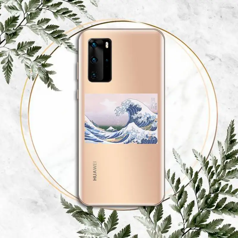

The Big Wave of kanagawa Phone Case Transparent for Huawei P honor 8 10i 20 30 40 smart 2019