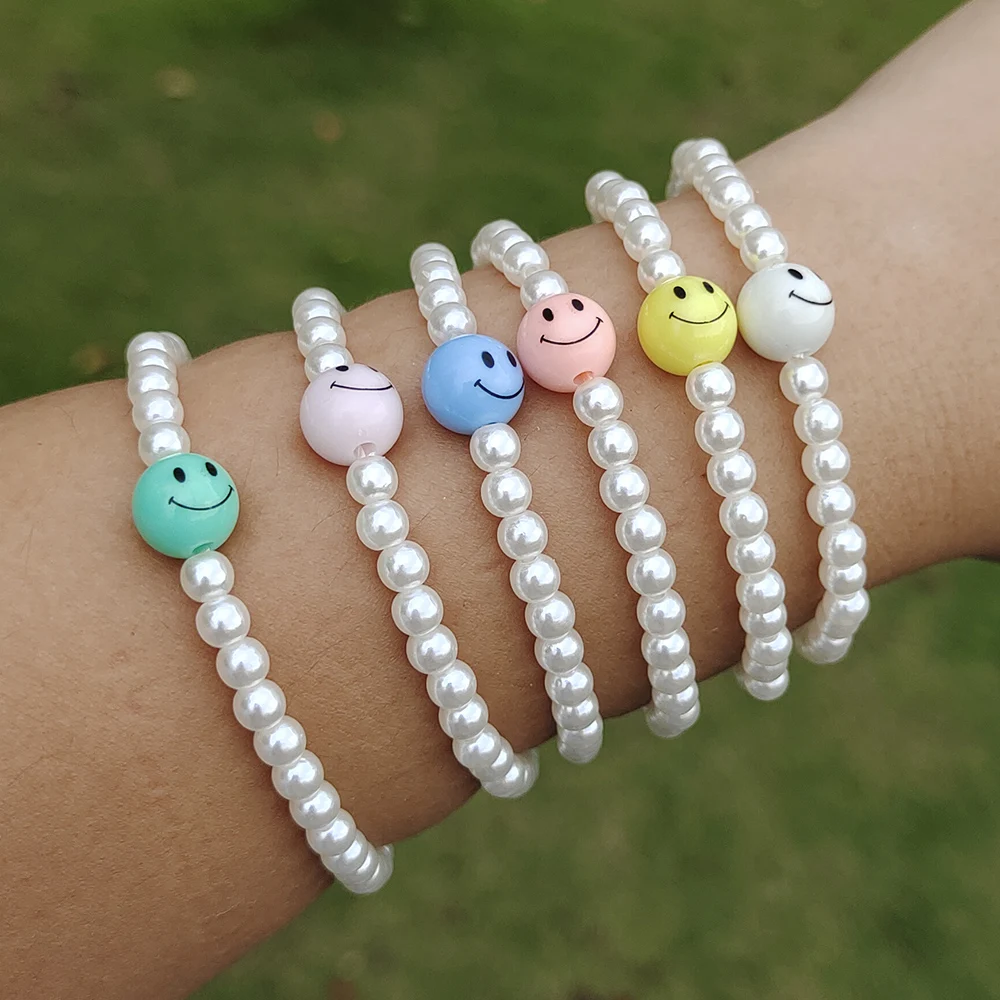 Женский браслет ручной работы ZX 2 шт./компл. с изображением бабочки и смайлика |