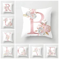 rubylove pink letter decorative pillow cushion covers pillowcase cushions for sofa polyester pillowcover cuscini decorative