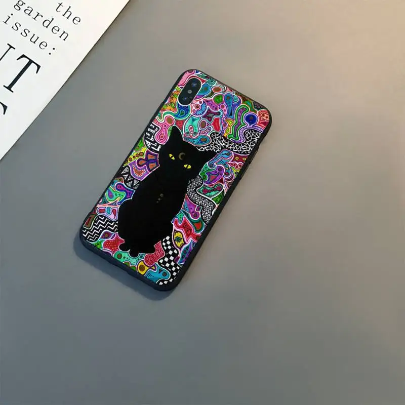 Colourful Psychedelic Trippy Art Phone Case z for iphone 13 11 8 7 6S 7 plus 8 plus X XS MAX 5 5S XR 12 11 Pro max se 2020 Case