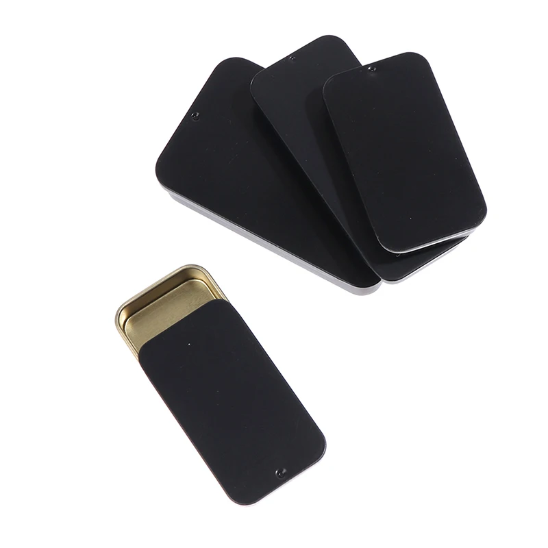 

2pcs Tinplate Small Push-pull Box Solid Balm Box Metal Packaging Box cosmetic packaging dorm room essentials vintage bottle