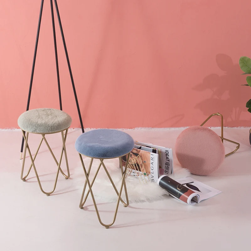 

GY Nordic Simple Modern Bedroom Light Luxury Makeup Stool Princess Dressing Table Stool Cosmetic Chair Dressing Stool