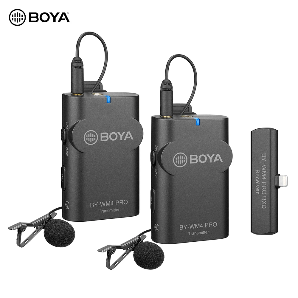 BOYA BY WM4 2 4G беспроводной микрофонный системный передатчик * + приемник 1 60 м