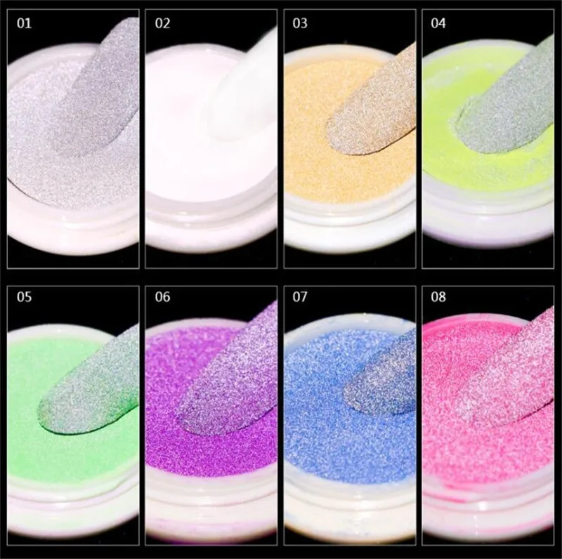 1 коробка Блестящий пыли светится в темноте для бара диско сверкающий пигмент