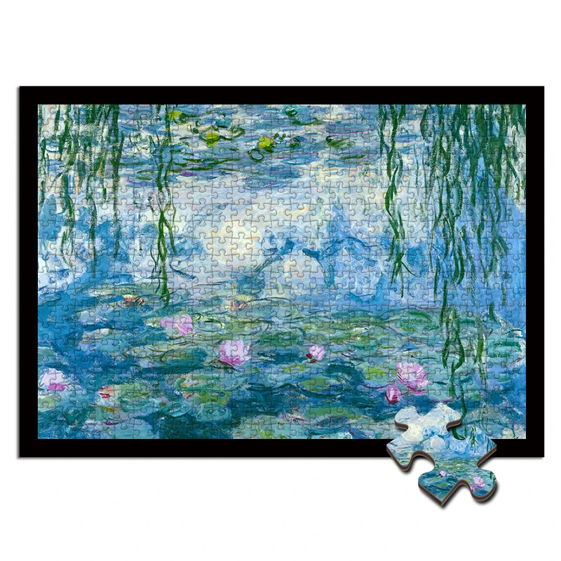 

Claude Monet Impression Sunrise jigsaw puzzle 1000 pieces adult Waterlilies wooden puzzles Oil painting Adornment picture toys