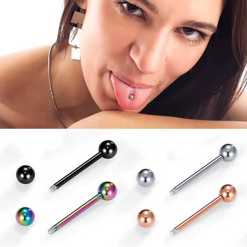 Штанга для пирсинга женская из хирургической стали 14 г 2 шт.
