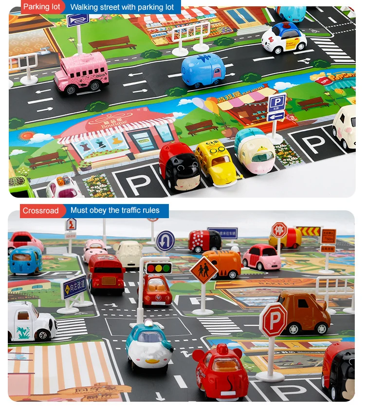 

Large City Traffic Car Park Mat Play Kids Rug Developing Baby Crawling Mat Play Game Mat Toys Children Mat Playmat Puzzles