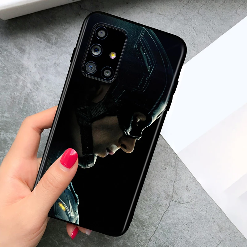 

Art Captain Hero Marvel For Samsung A91 A81 A72 A71 A52 A51 A42 A41 A32 A31 A22 A21 A11 A02 UW Black Phone Case