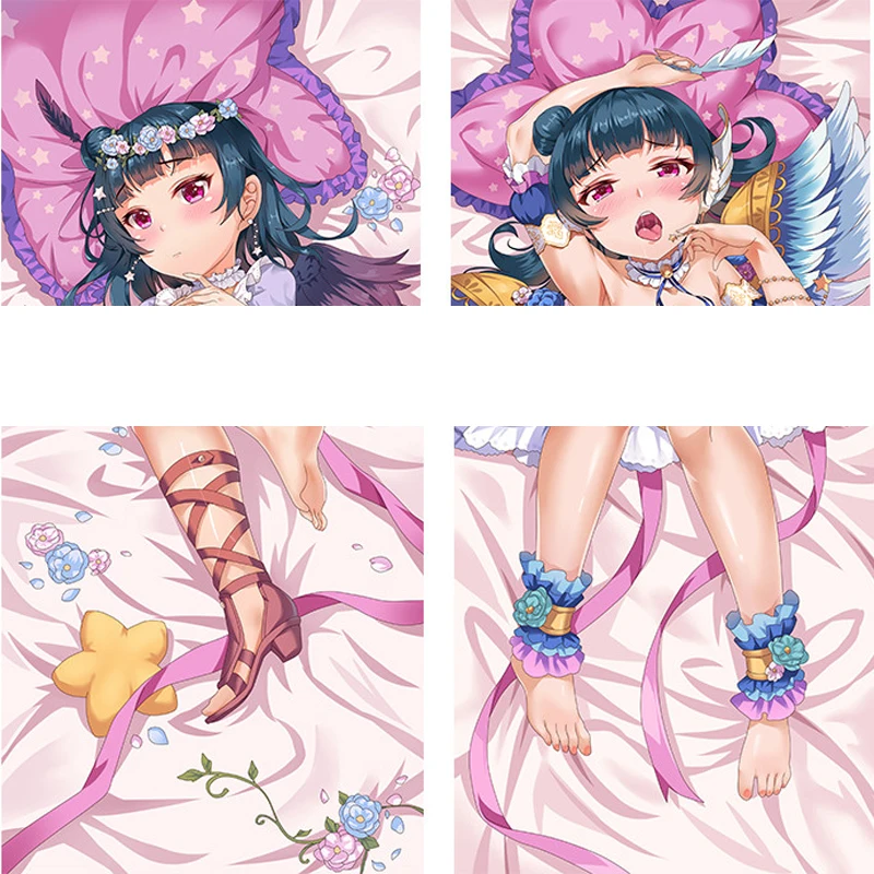 MMF Genshin-traje de ba&ntilde;o de Klee Kamisato Ayaka Yan Fei Keqing Ganyu, funda de almohada de Anime, funda de almohada-0