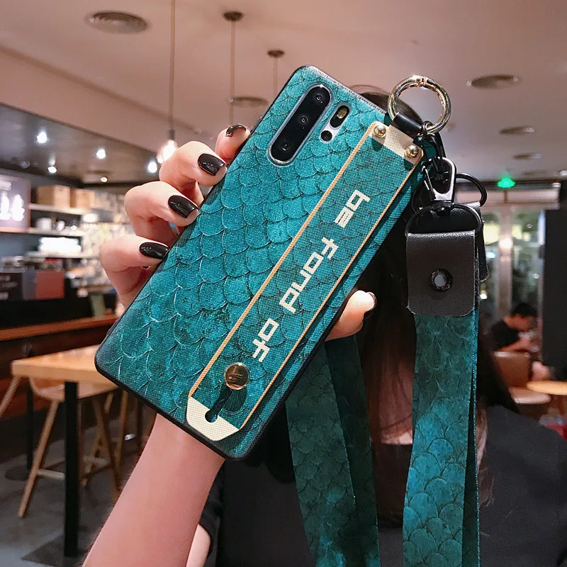Чехол s для huawei P30 P20 Pro Honor 10 Lite mate 20 30 Pro Nova 3 4e 5 3e 8X 9X задняя крышка чехол с ожерельем держатель для телефона - Цвет: pattern 1
