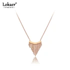 Женское винтажное ожерелье Lokaer, ожерелье с подвеской геометрической формы из нержавеющей стали и титана, ожерелье-чокер N20128