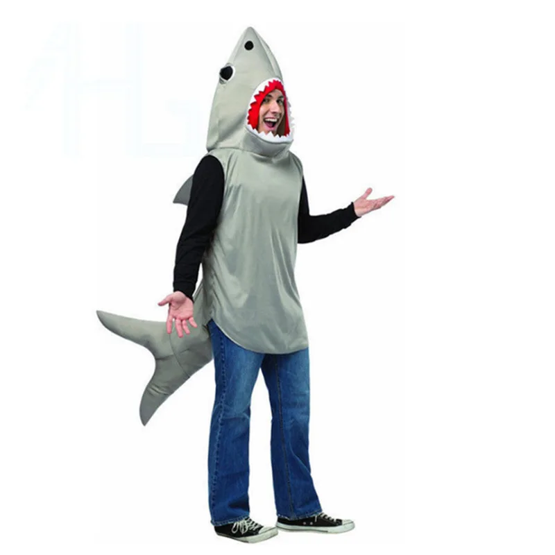 

Shark Cosplay Costume Adult Women Men Halloween Funny Cool Suit Festival Party Performance Outfit Cartoon Animal Play Game Fanc