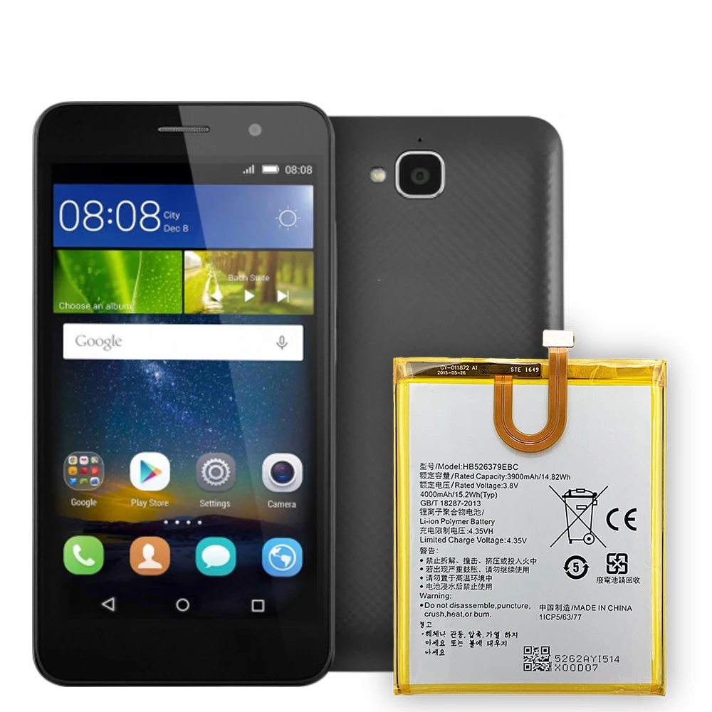 Новый оригинальный аккумулятор HB526379EBC 4000 мАч для Huawei Honor 4C Pro Y6 Play 5X Holly 2 plus TIT-AL00 CL10