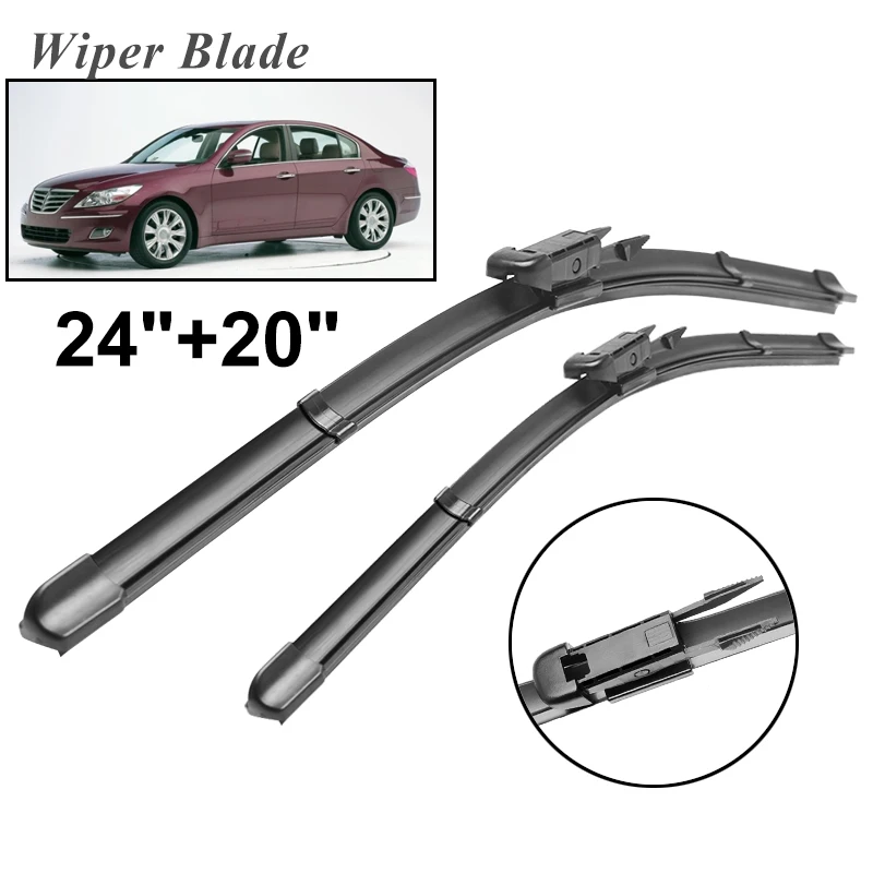 

Щетки стеклоочистителя okoстеклоочистителя RHD и LHD для Hyundai Genesis Sedan 2009-2011, лобовое стекло, переднее стекло, 24 дюйма + 20 дюймов