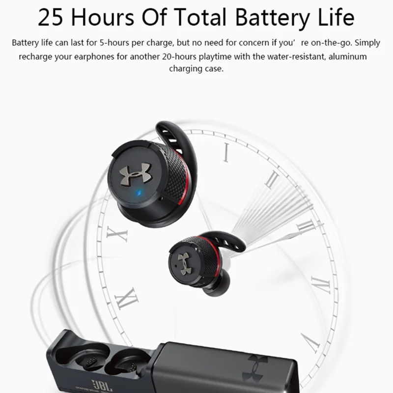 JBL Under Armour Project Rock True Wireless Bluetooth Earphone Sports Earbuds Deep Bass Headphones Headset with Charging Case |