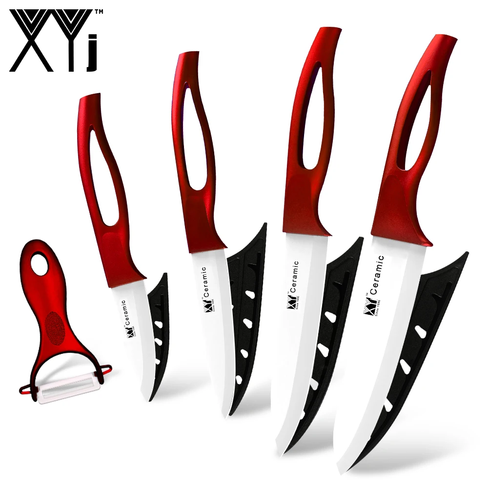 XYJ 3 &quot4&quot 5 &quot6&quot дюймовый кухонный нож с синей ручкой набор керамических ножей