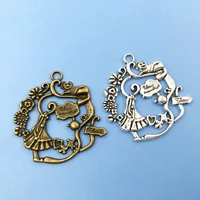 5pcs zinc alloy alice in wonderland charms steampunk pendant for diy findings necklace handmade jewelry making crafts accessorie