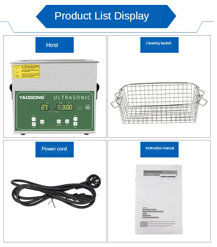 

Digital ultrasonic cleaning bath stainless steel industrial heating timer ultrasonic cleaning machine