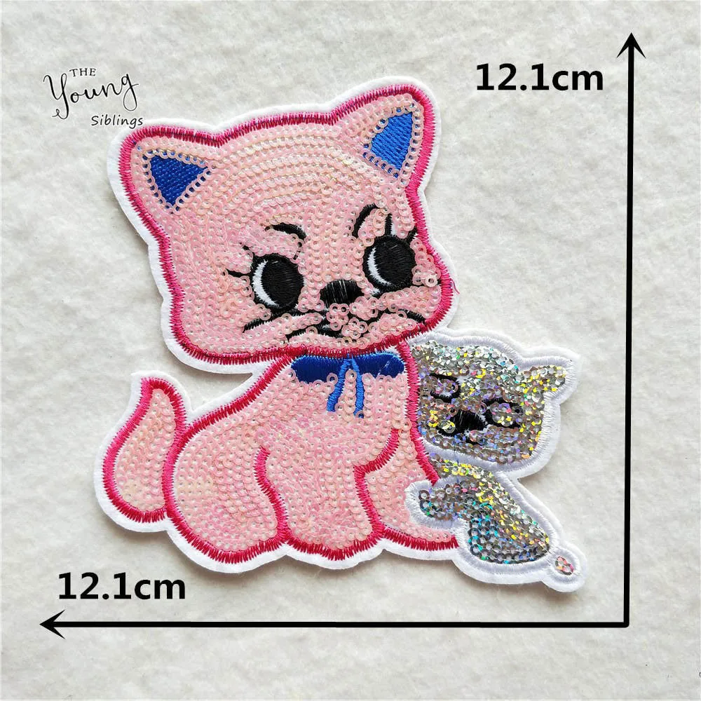 Вышивка в виде кота утюжок для шитья 1 шт. леопардовая пластырь исправление