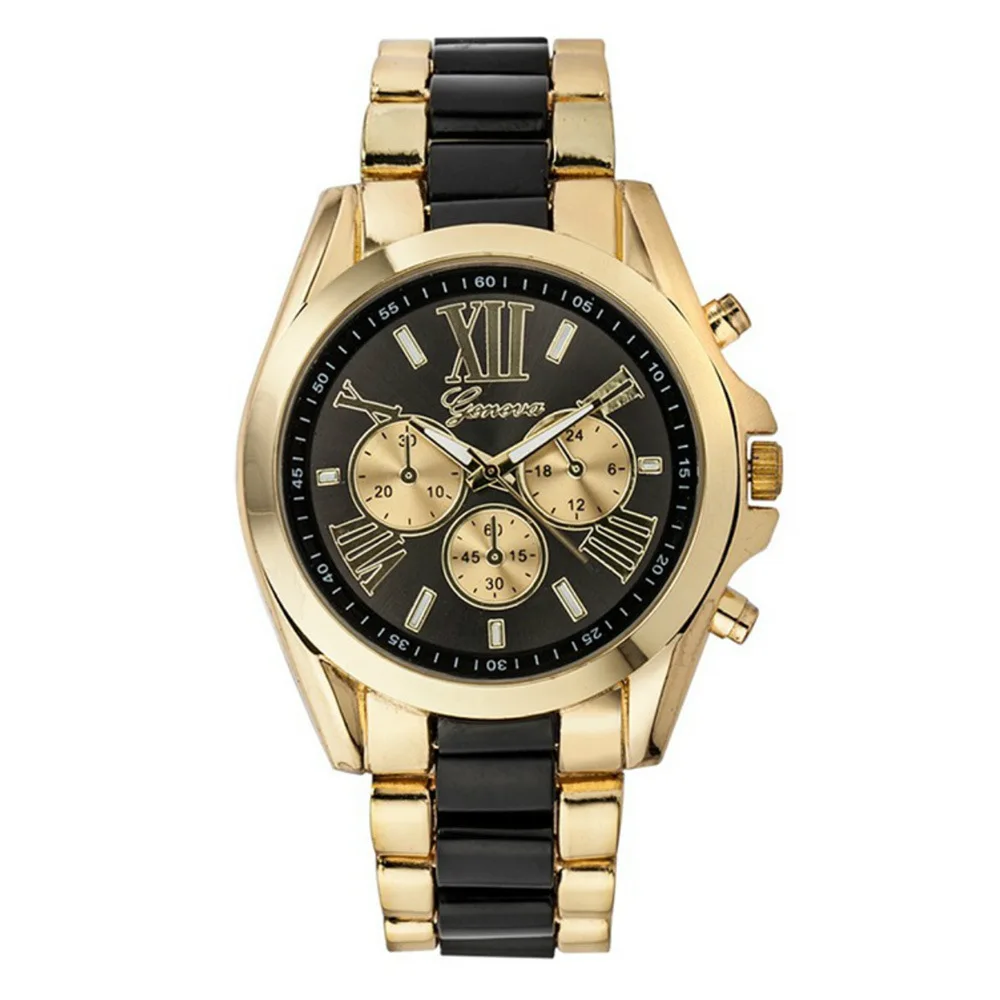 2021 Men 2PCS Set Luxury Fashion Watches Men Business Simple Stainless Steel Quartz Watch Relogio Masculino Luxury Golden Watch images - 6