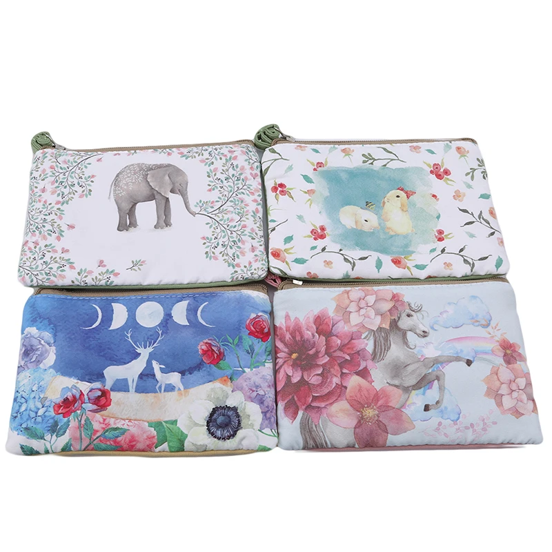 Классический женский холщовый Ретро маленький кошелек для монет ключ