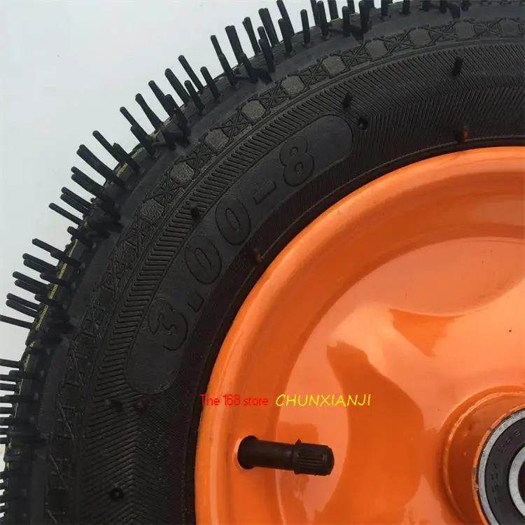 Высококачественная 14-дюймовая пневматическая резиновая колесная тележка 300-8